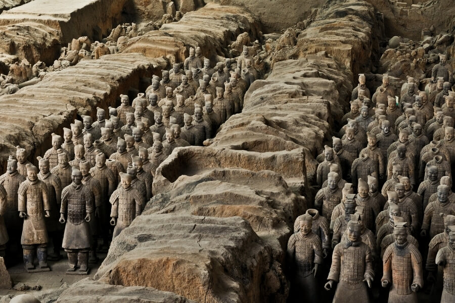 Terracotta Army cavalry figures connected with Year of the Horse cultural history