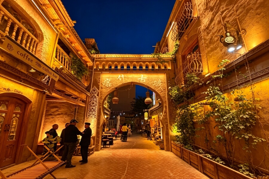 Kashgar Old City during Mid-Autumn Festival in Xinjiang