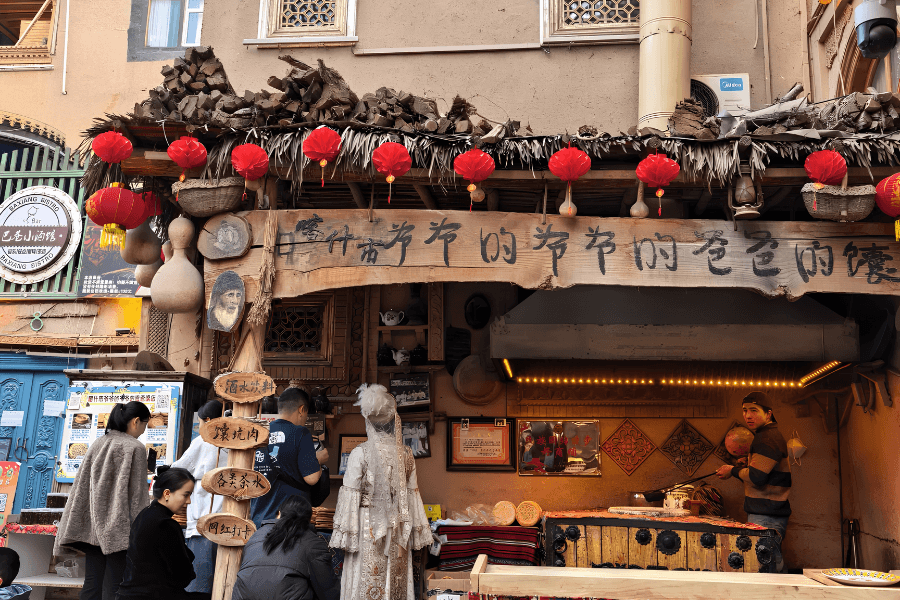 Xinjiang Chinese New Year market with Silk Road food traditions and Uyghur culture